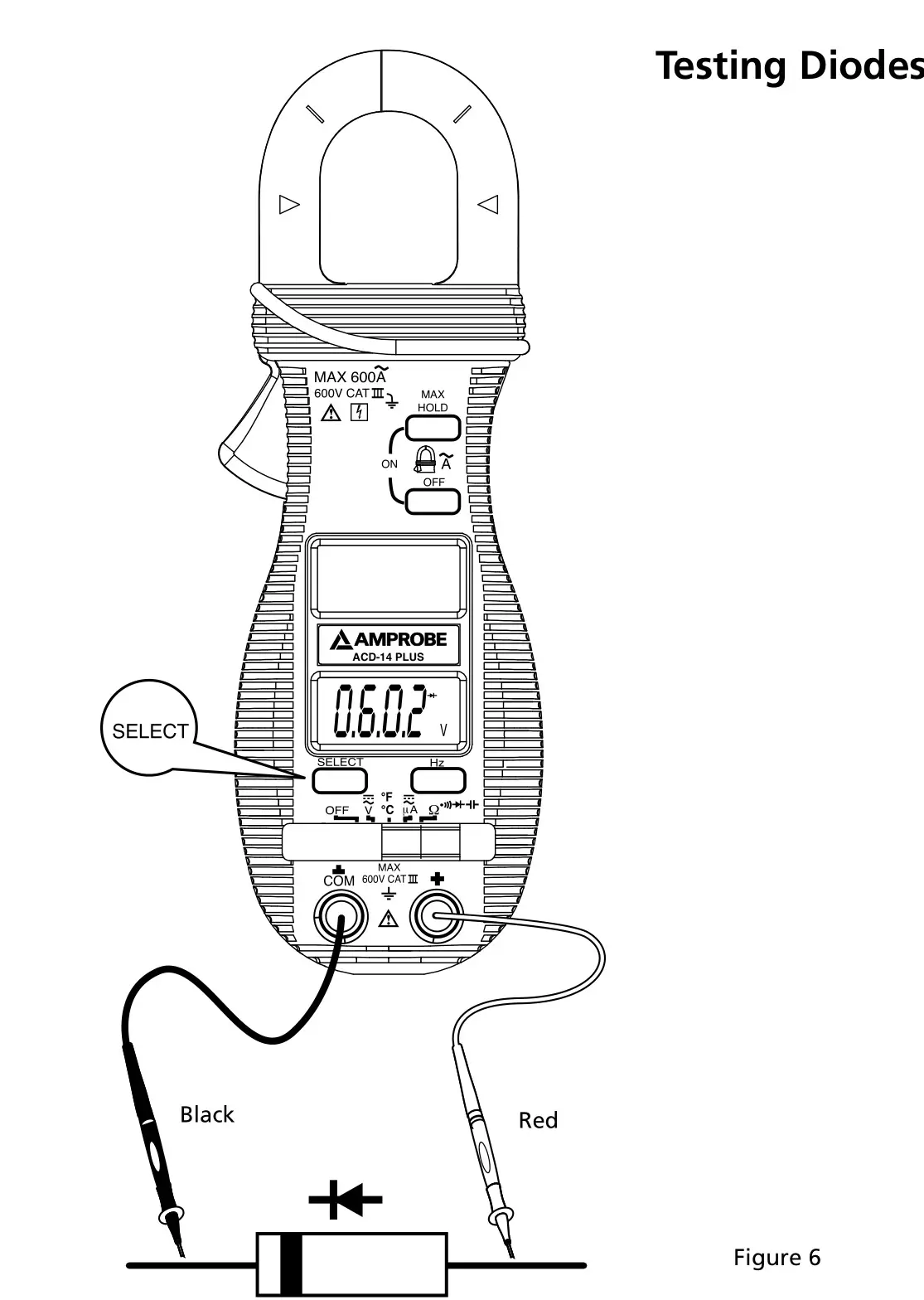 AMPROBE ACD-14 Plus Clamp-on Multimeter with Dual Display - figure 6