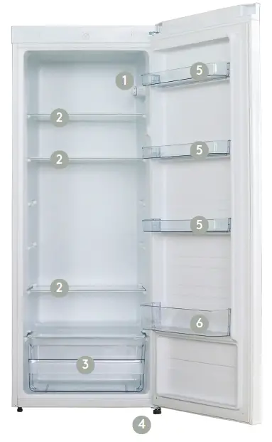 InAlto IUL237W 230L Upright Refrigerator fig 1