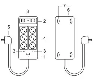 FIG 1 Power strip overview