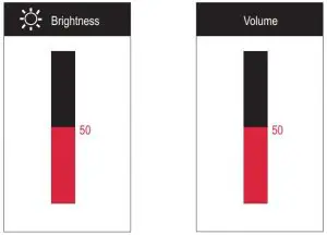FIG 16 Brightness and Volume Quick-Access Menu