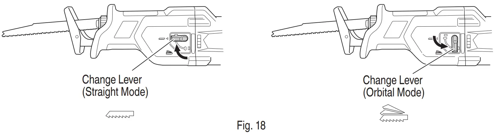 metabo CR18DB Cordless Reciprocating Saw - FIG 22