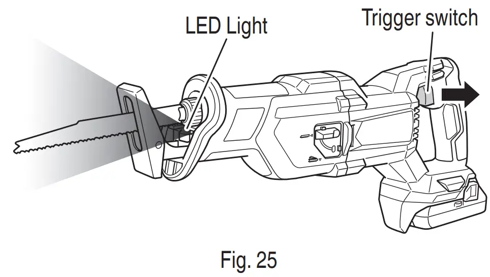 metabo CR18DB Cordless Reciprocating Saw - FIG 29