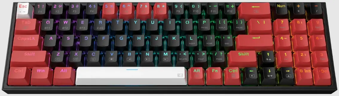 REDRAGON K628RGB-PRO Pollux Pro Wireless RGB Gaming Keyboard
