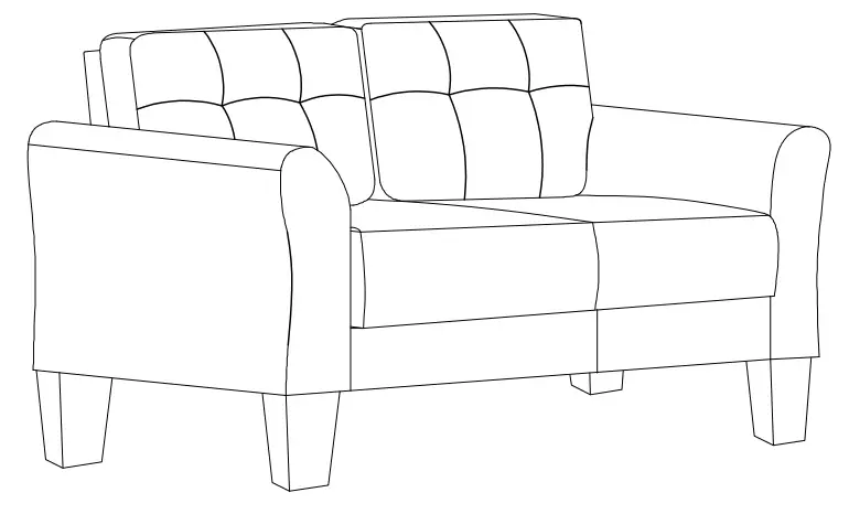 thdstatic 3 Piece Armchair in Light Gray - Fig 12