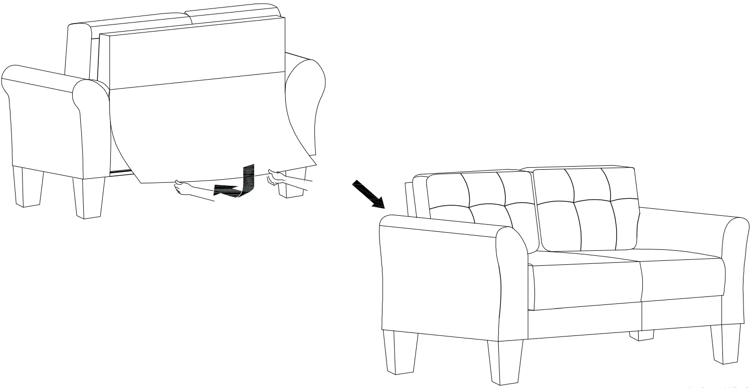 thdstatic 3 Piece Armchair in Light Gray - Fig 23