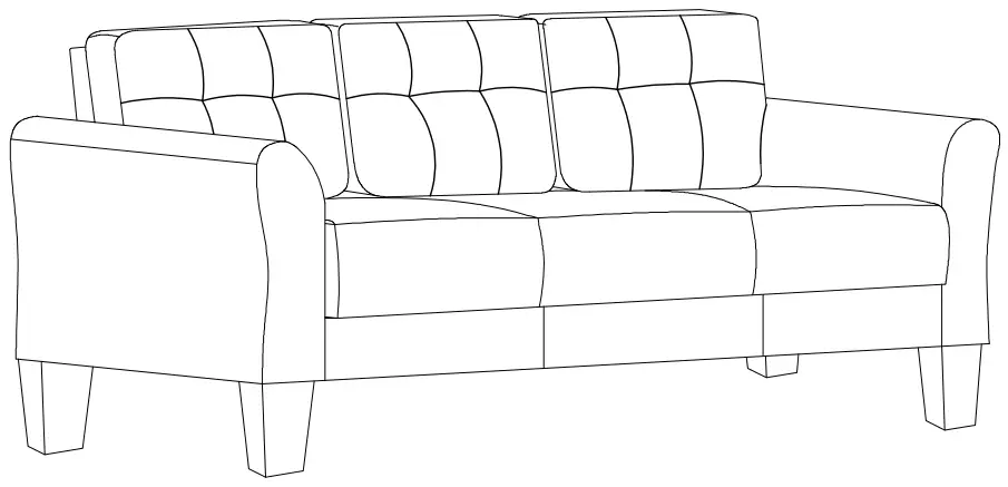 thdstatic 3 Piece Armchair in Light Gray - Fig 24