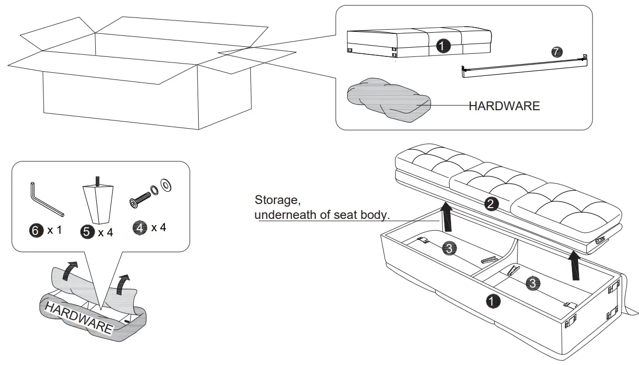 thdstatic 3 Piece Armchair in Light Gray - Fig 29