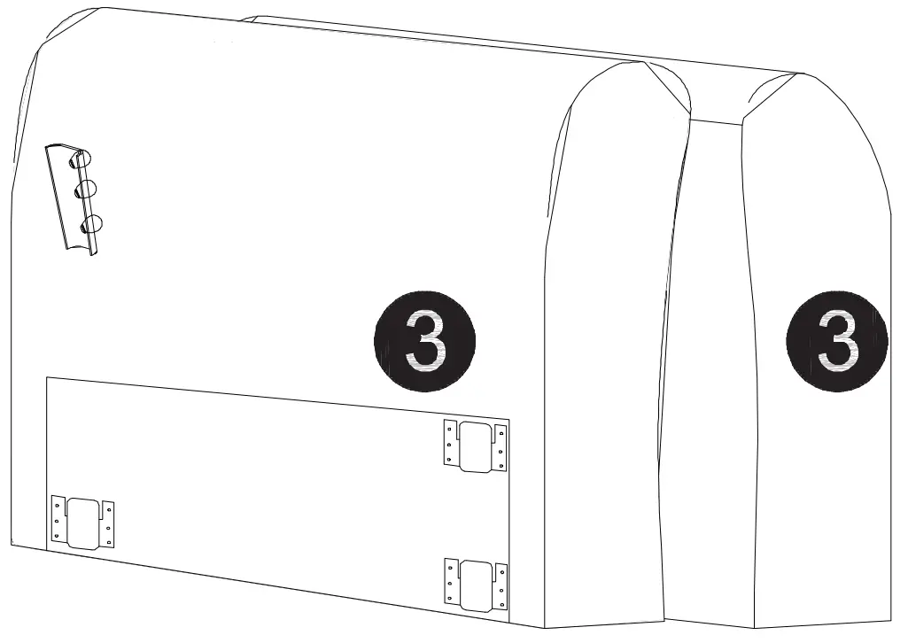 thdstatic 3 Piece Armchair in Light Gray - Fig 3
