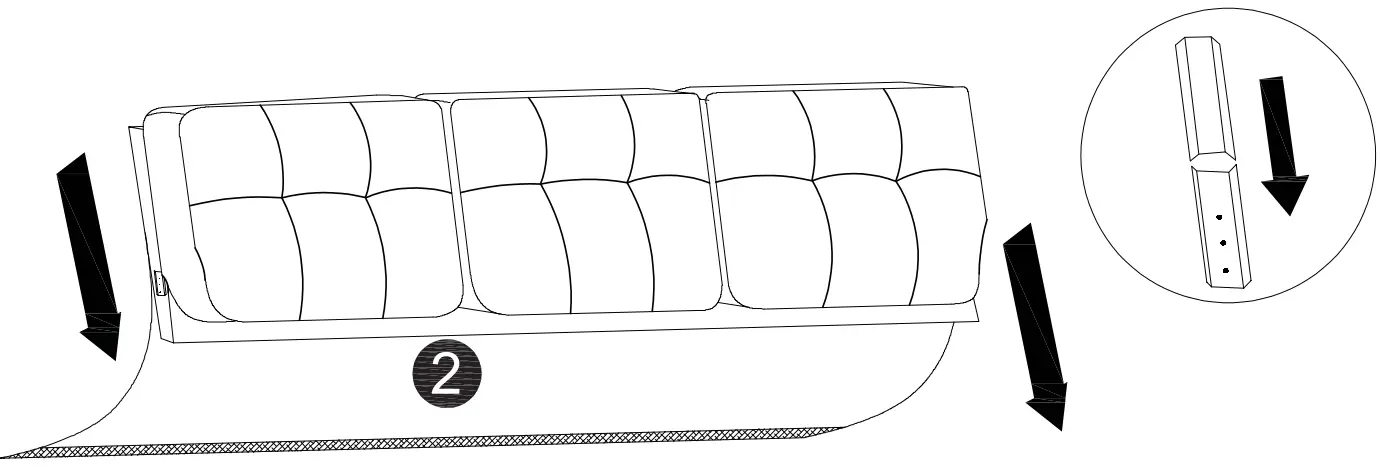thdstatic 3 Piece Armchair in Light Gray - Fig 33