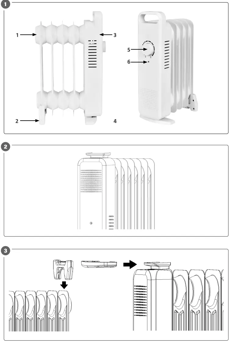 JULA 013886 Oil Filled Electric Radiator - fig