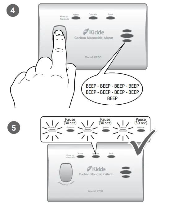 Kidde K7CO Carbon Monoxide Alarm - Fig 6