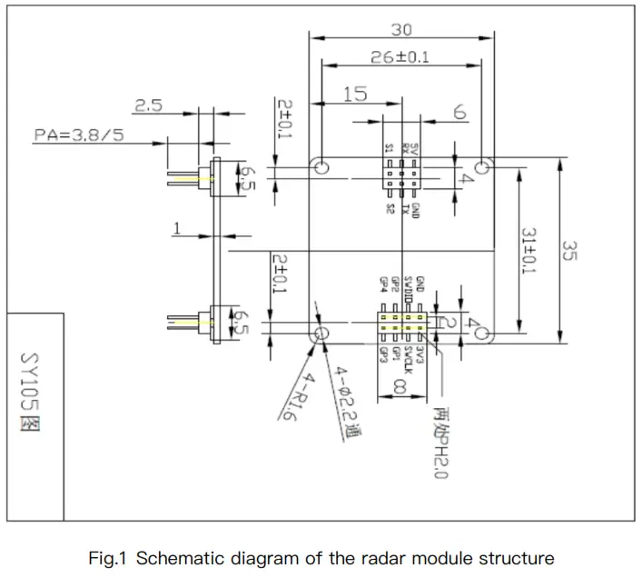 seed studio MR60FDA1 Fall Detection Radar Module - Module size package