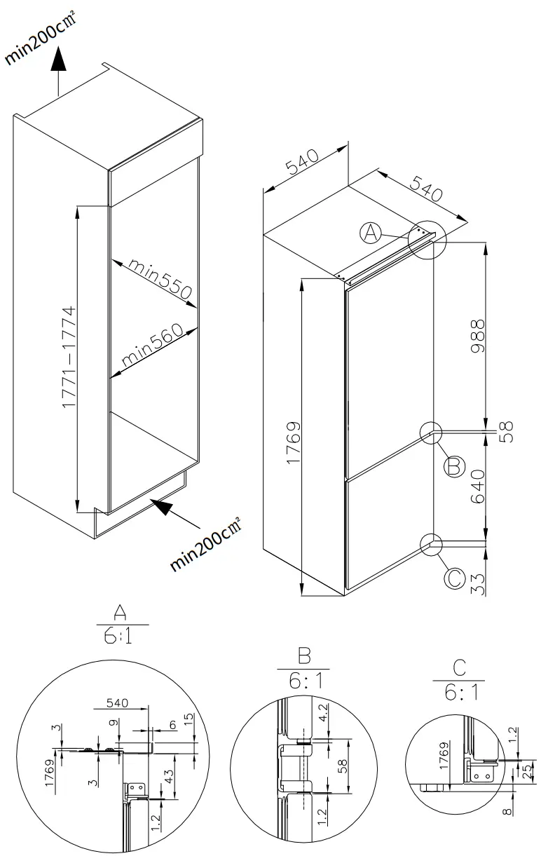 FAGOR 3FIC5440 Built In Refrigerator - FIG 8