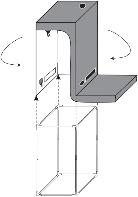 SereneLife SLGT24M Medium Hydroponic Grow Tent Garden Step 2
