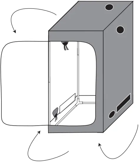 SereneLife SLGT24M Medium Hydroponic Grow Tent Garden Step 3