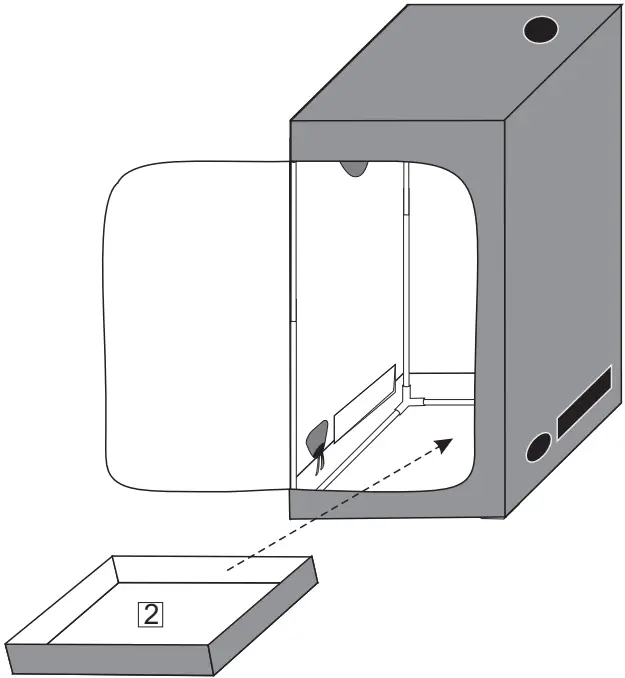 SereneLife SLGT24M Medium Hydroponic Grow Tent Garden Step 4