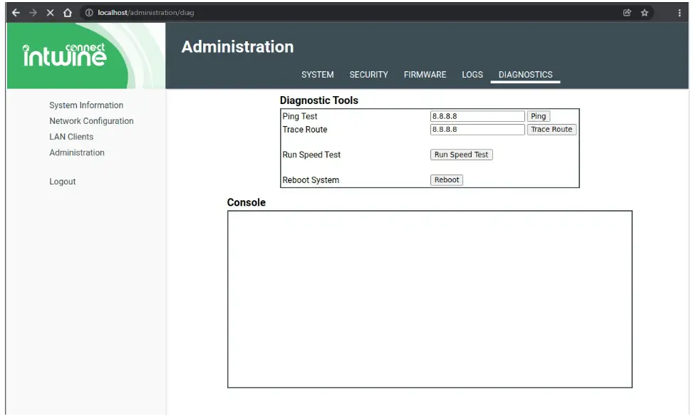 intwine connect ICG-200 Connected Gateway Cellular Edge Controller - Diagnostics
