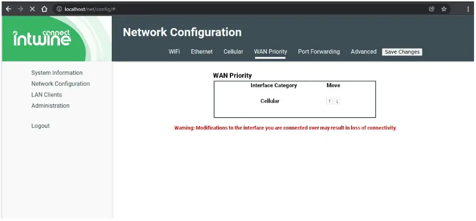 intwine connect ICG-200 Connected Gateway Cellular Edge Controller - WAN Priority