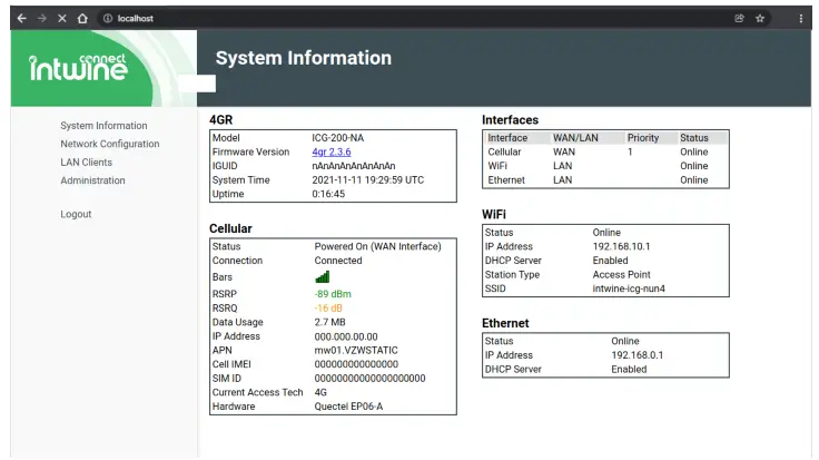 intwine connect ICG-200 Connected Gateway Cellular Edge Controller - sisteam information