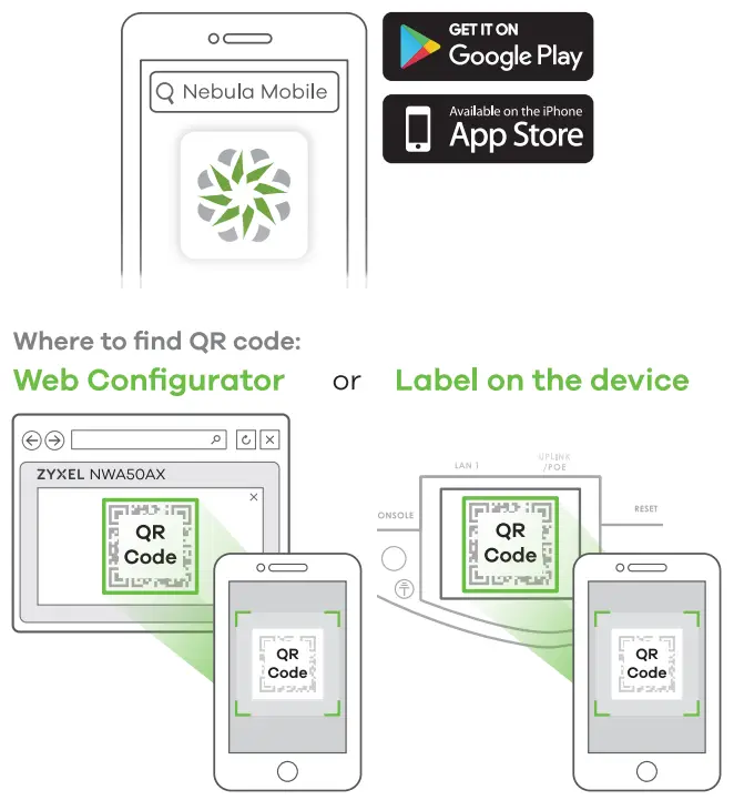ZYXEL NWA50AX 802 11ax WiFi 6 Dual Radio Access Point - fig 1