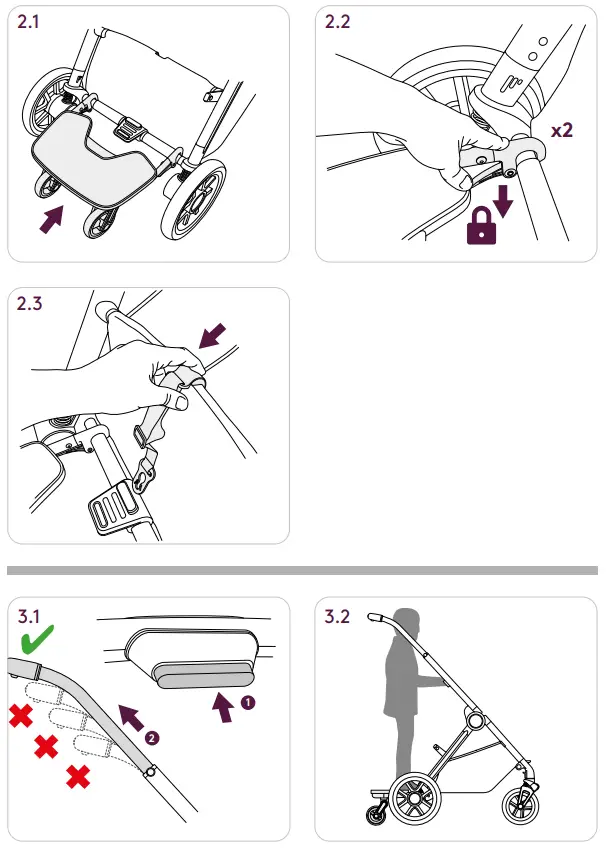 Silver Cross Ride-On Board Stroller - fig 3