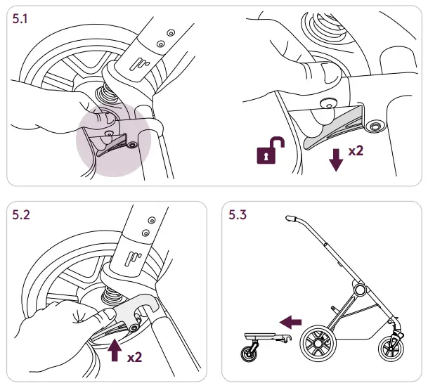 Silver Cross Ride-On Board Stroller - fig 5