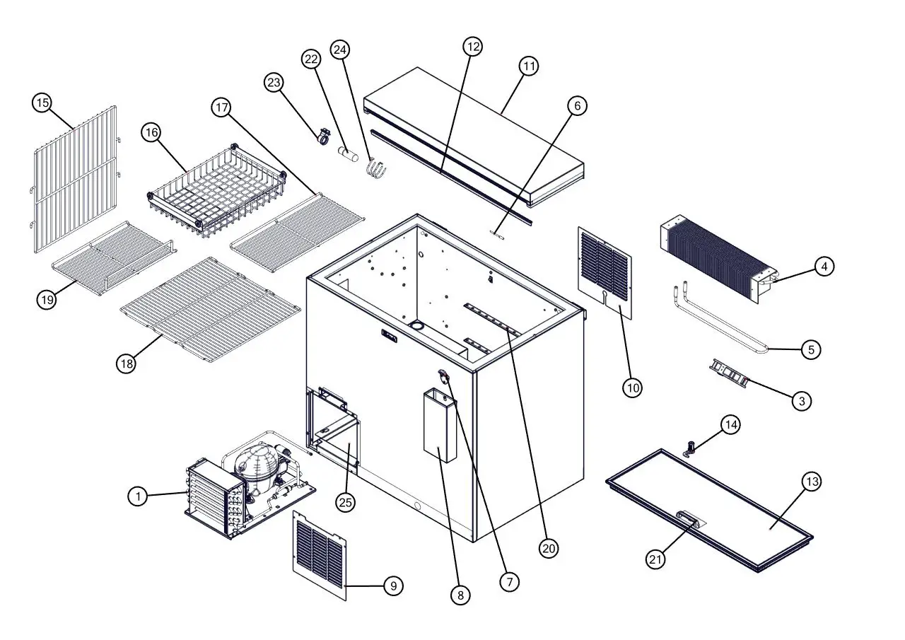 Perlick BC72 BC Series Flat Top Bottle Cooler - FLAT TOP BOTTLE COOLERS 5