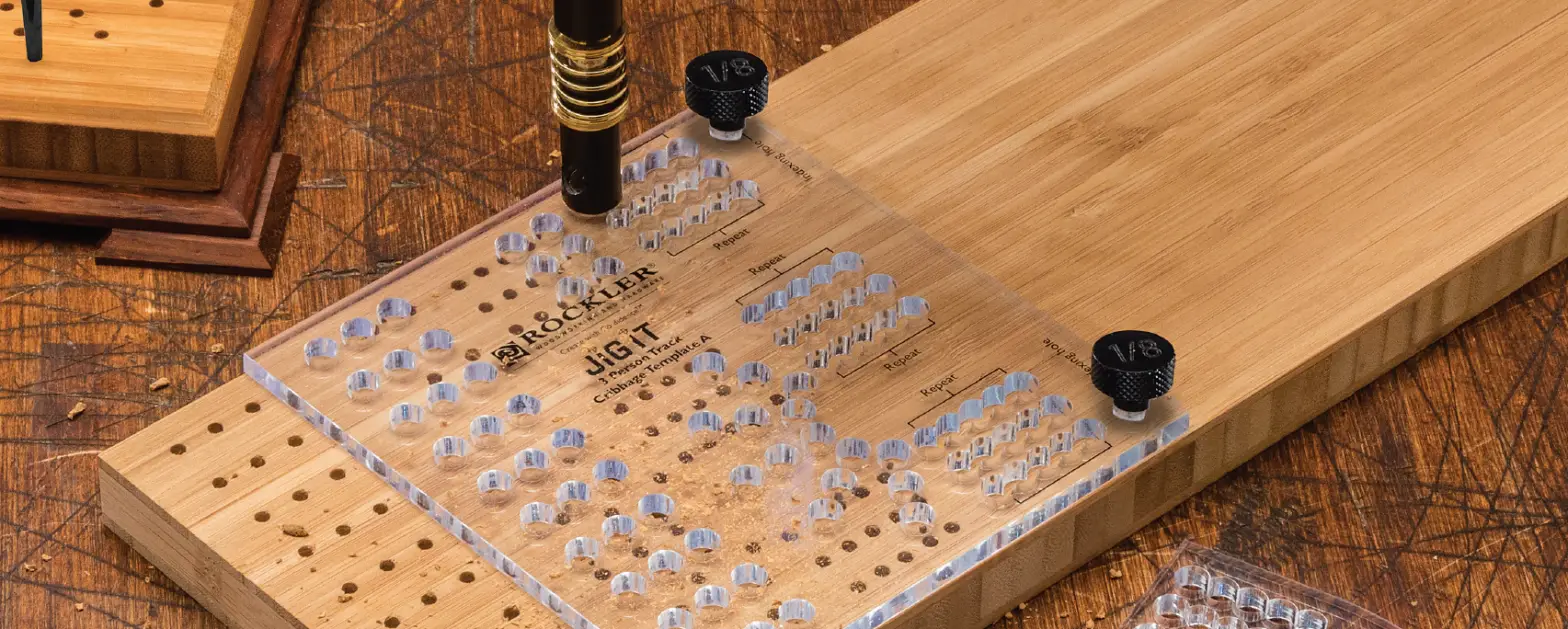 Rockler Woodworking And Hardware 51133 3 Person Track Cribbage Template Instructions