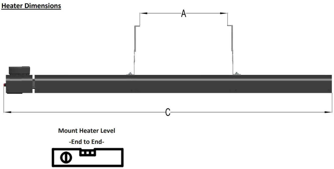 Smart Wave RK Series Carbon Fiber Heaters - Heater Dimensions