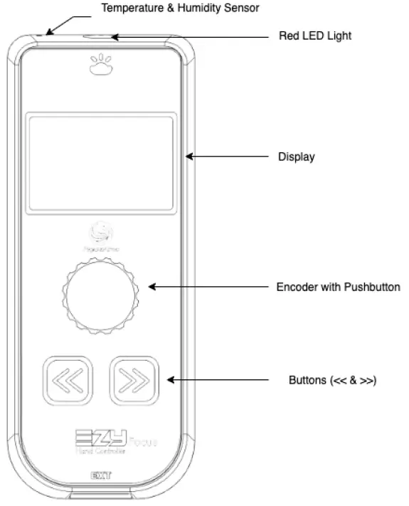 PEGASUS ASTRO PEG-EZYFOCUS Ezy Focus Hand Controller 2