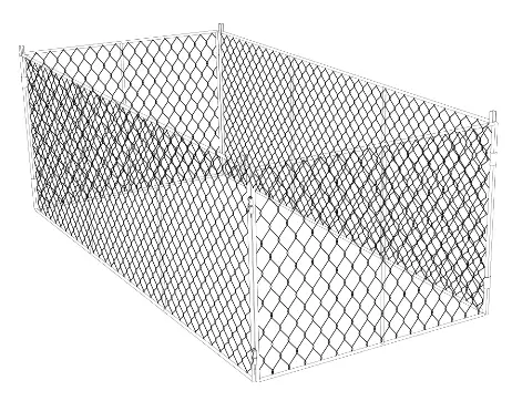 GARDENERS 8611940 Chicken Wire Crop Coop Extension - connected