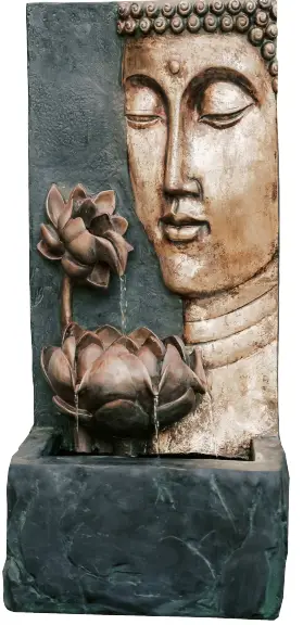 XBrand CR3012BDFTNA Indoor Outdoor Cascading Lotus Buddha Face Fountain