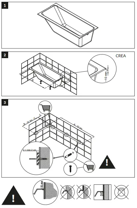 cersanit-Nike-170x70-Rectangular-Bathtub-fig-12