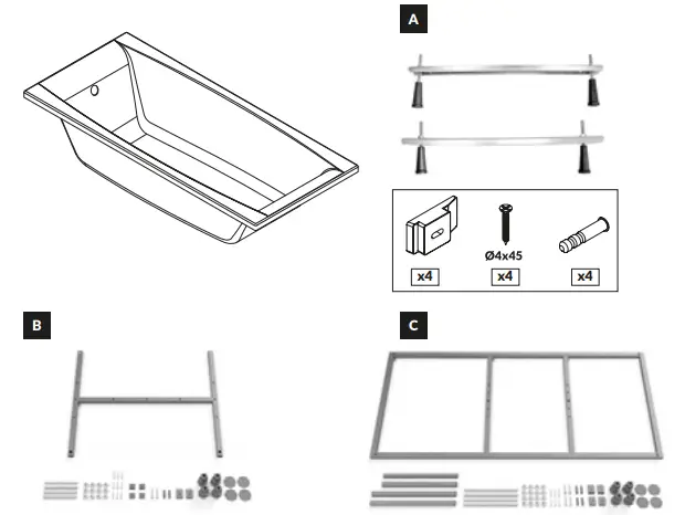 cersanit-Nike-170x70-Rectangular-Bathtub-fig-3