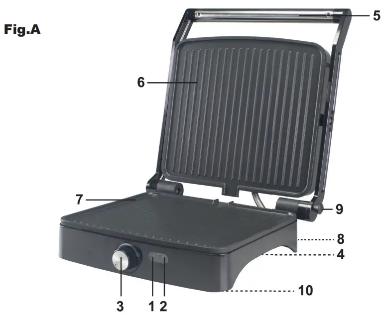 beper P101TOS502 Multi-Function Grill - fig 1