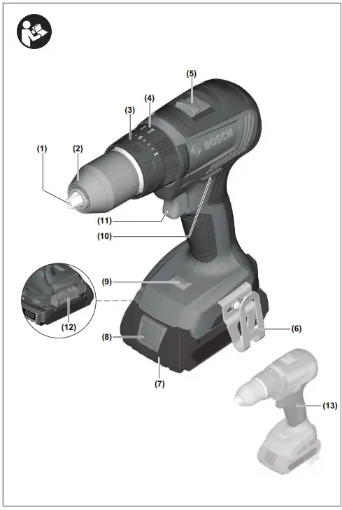 BOSCH 18V-50 Cordless Drill Driver - Fig 6
