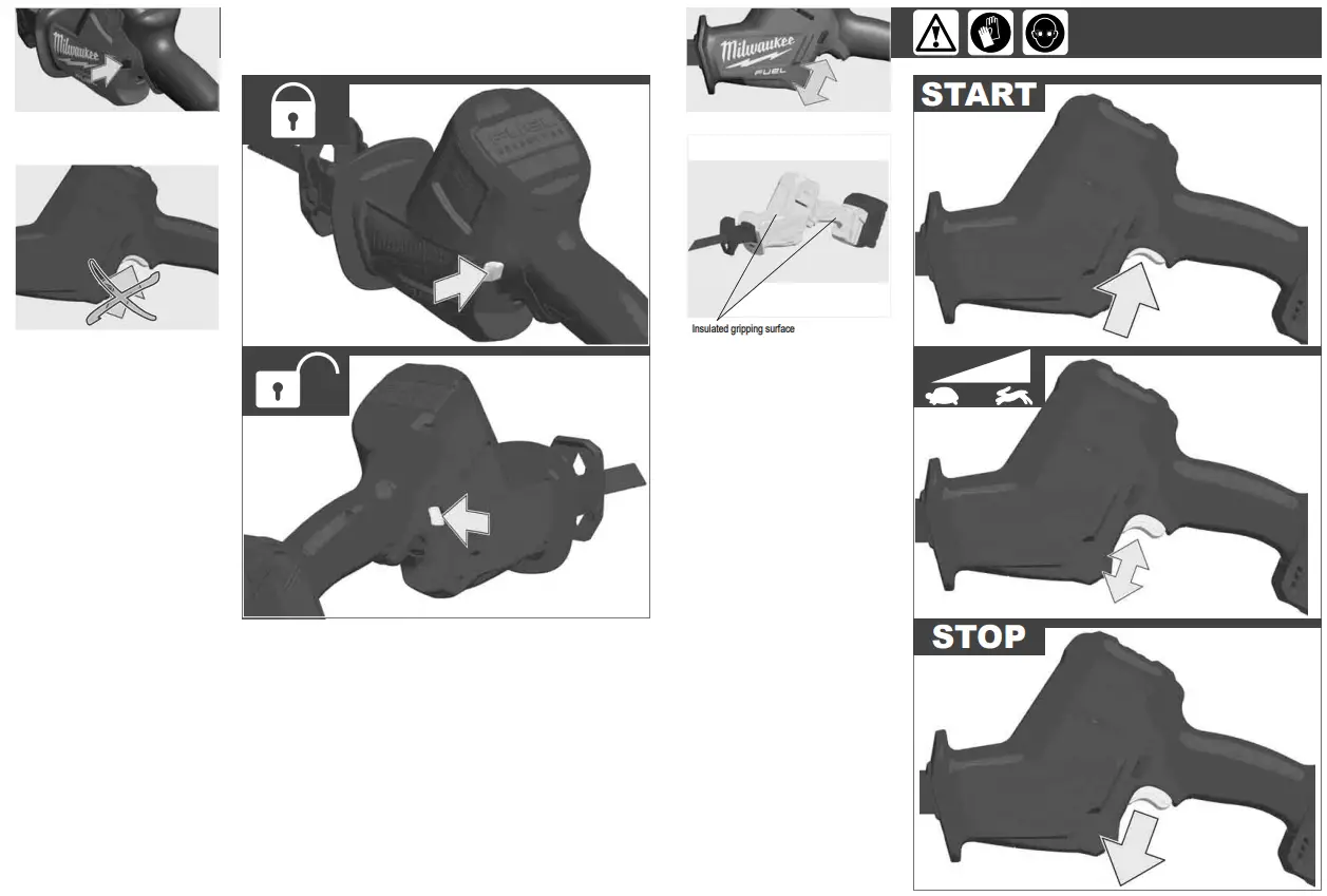 milwaukee M18 FHZ Cordless Reciprocating Saw - fig 3
