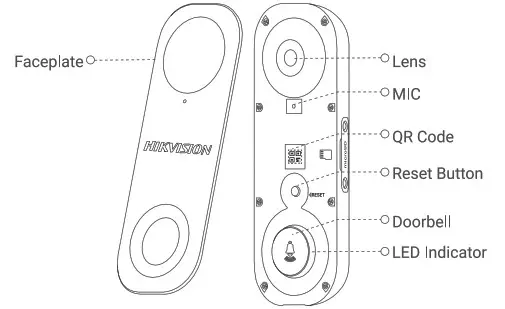 HIKVISION DS HD2 QSG 1080p HD Outdoor Wi-Fi Smart Doorbell - Basics