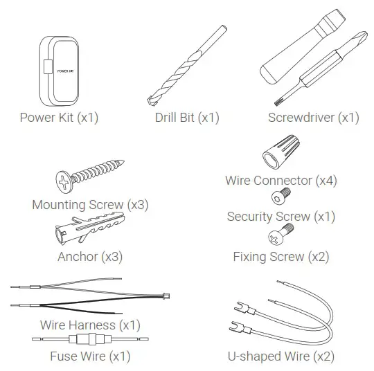 HIKVISION DS HD2 QSG 1080p HD Outdoor Wi-Fi Smart Doorbell - Box Contents 2