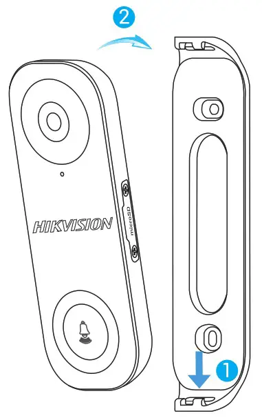 HIKVISION DS HD2 QSG 1080p HD Outdoor Wi-Fi Smart Doorbell - Doorbell Installation 6