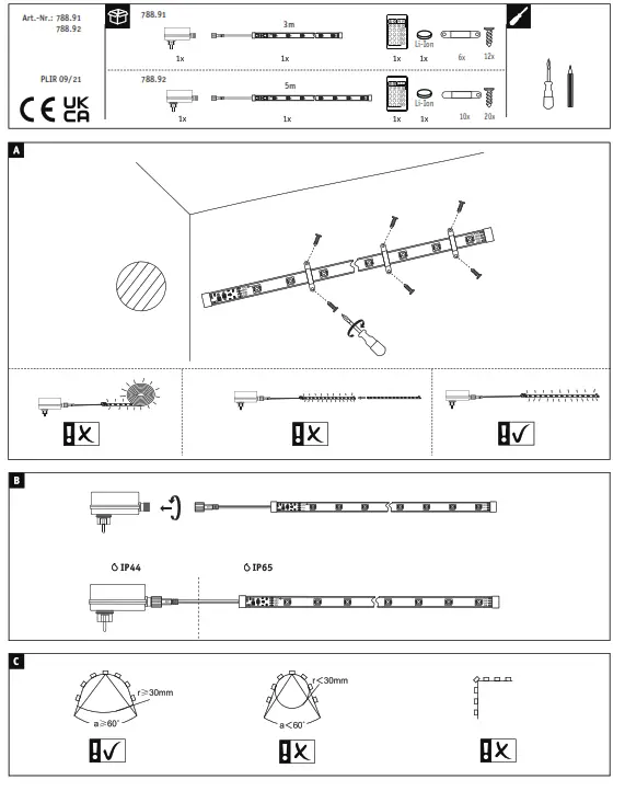 Paulmann 788.91 SimpLED LED Strip Outdoor Complete set