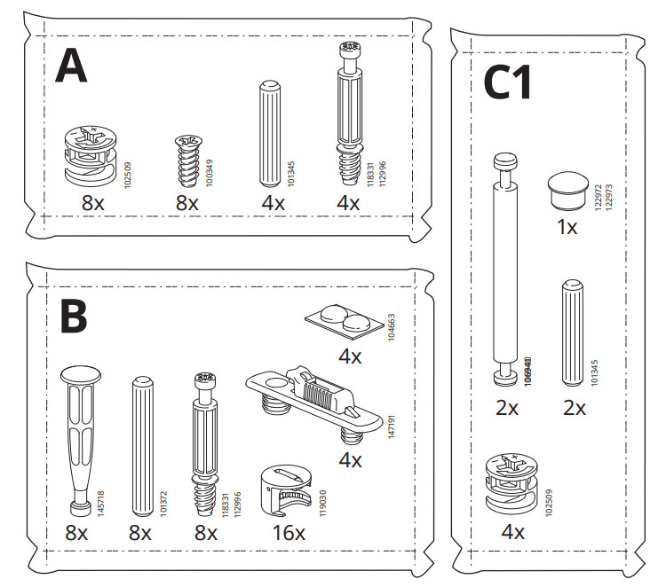 IKEA Nordli - parts
