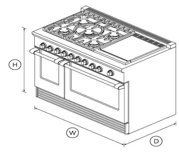 FISHER PAYKEL RDV2-485GD-L-N Dual Fuel Range-01