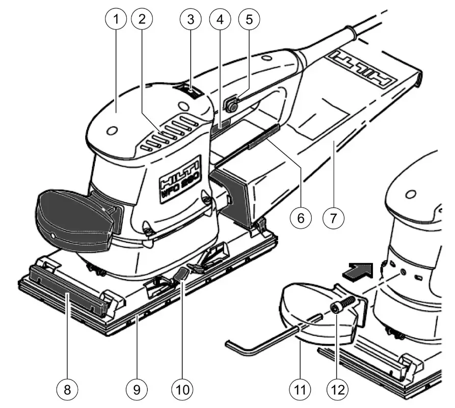HILTI WFO 280 Orbital Sander - Fig2