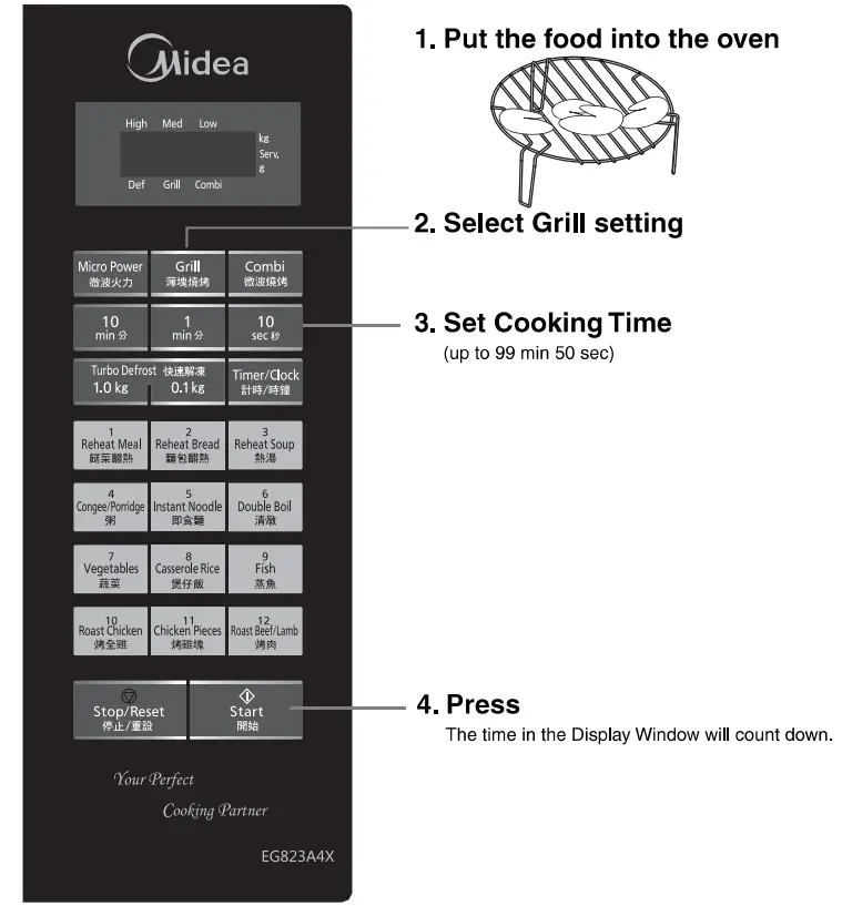 Midea EG823A4X Microwave Oven with Grill - Fig 6