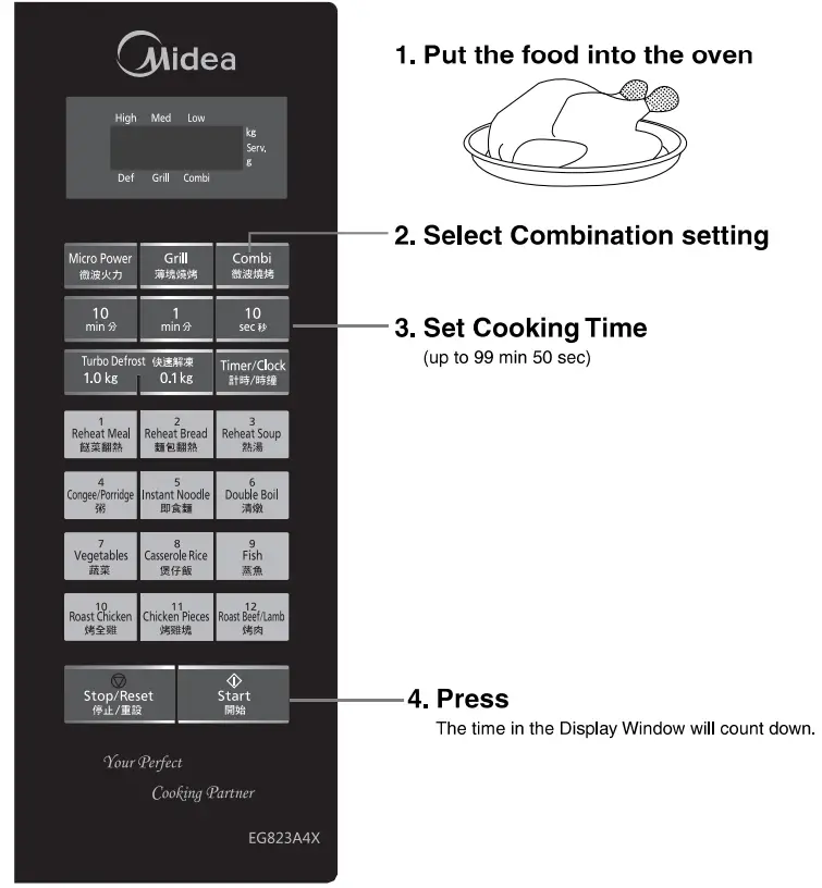 Midea EG823A4X Microwave Oven with Grill - Fig 7