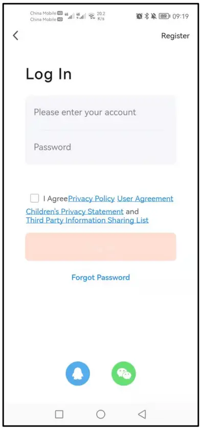 Mobile app operation