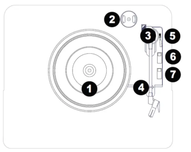Classic-Phono-TT-43-Turntable-with-Radio-Bluetooth-and-Speakers-FIG-3