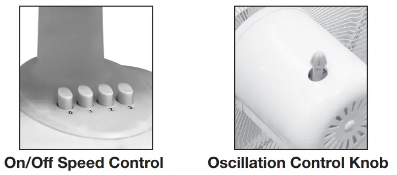 Comfort Zone CZ121 Series 12 Inch Table Fan - fig