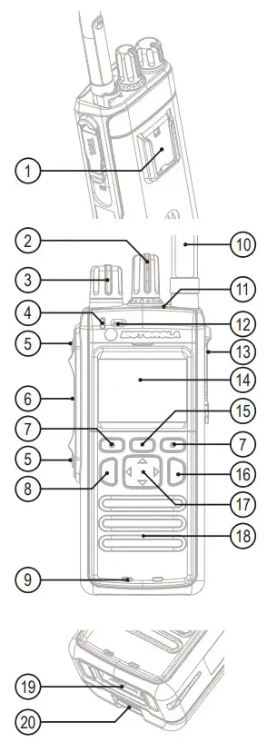 motorola MTP3200 Tetra Radio - view